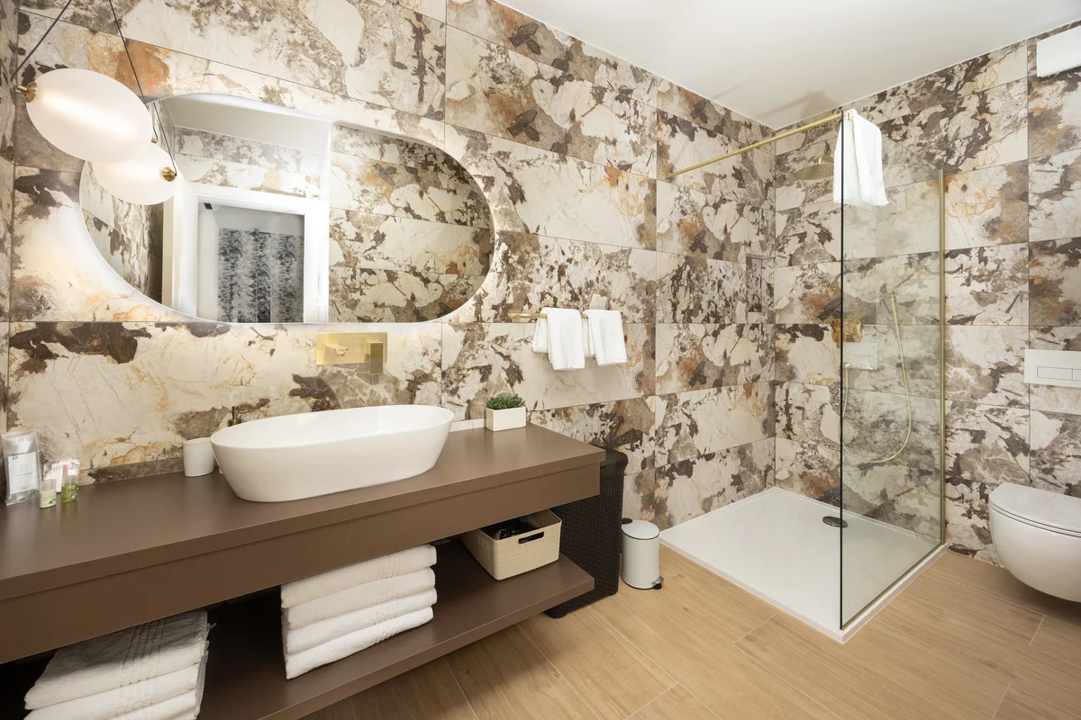 a bathroom with a sink and a bathtub