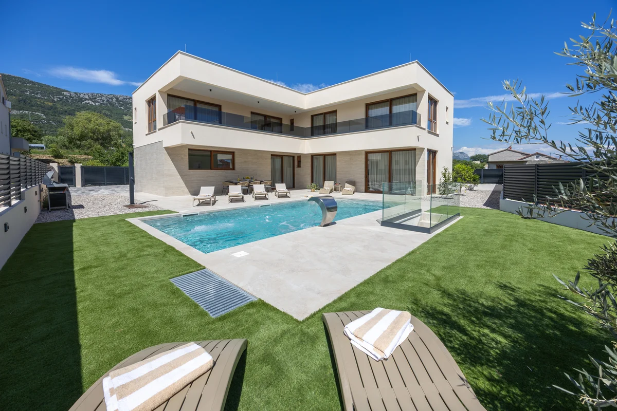 a large house with a swimming pool